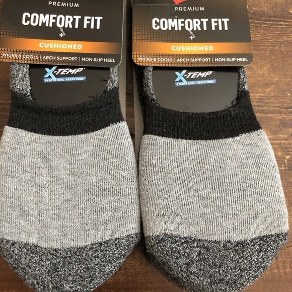 Hanes men’s premium cushioned liner 2 of four (4) socks in each pack total of 8 - Picture 2 of 8